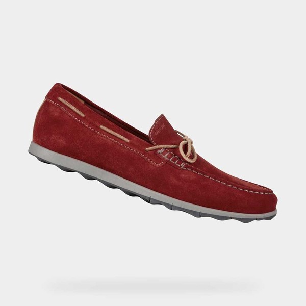 Geox Respira Red Mens Loafers SS20.6ZB437